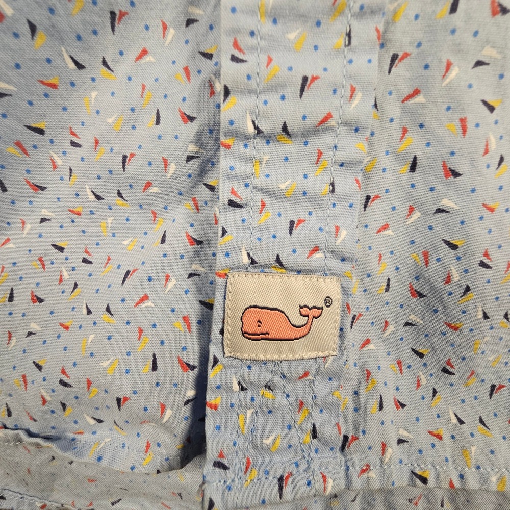 Vineyard Vines‎ Mens Slim Fit Murray Shirt Blue Nautical Print 1W3005 M